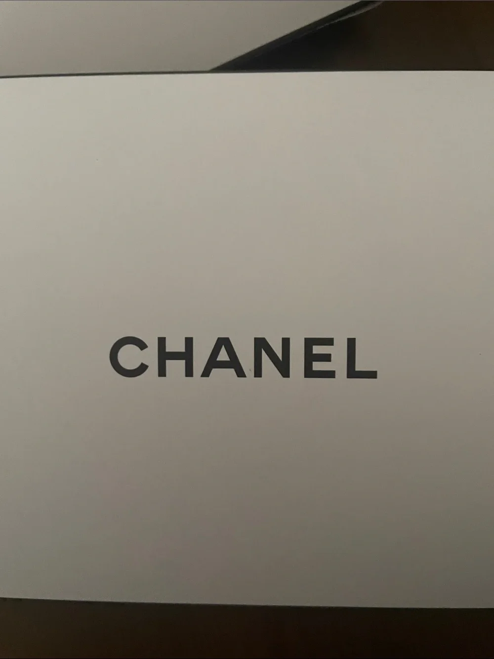 CHANEL White Pillow Box Set with Black Logo